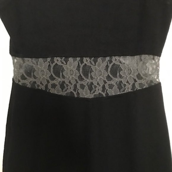 Erin Kleinberg Mini Dress with Gray lace Cutouts - Picture 4 of 6